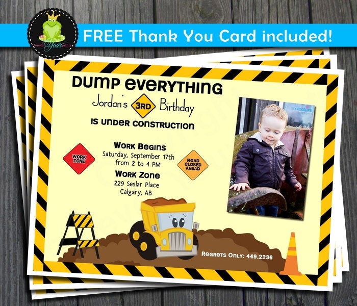 Construction Birthday Invitation Il_570xn