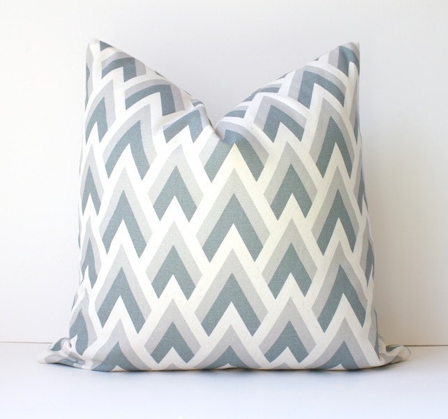 Geometric Grey decorative Pillow Cover 18 Accent by WhitlockandCo