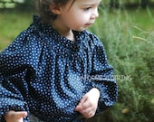 Starry Night Long Sleeve Navy Tunic Blouse Autumn Winter 2013 by Papoose Clothing - papooseclothing