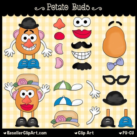 Mr. Potato Potatoe Man Fun Mustache Glasses by jammasgirls