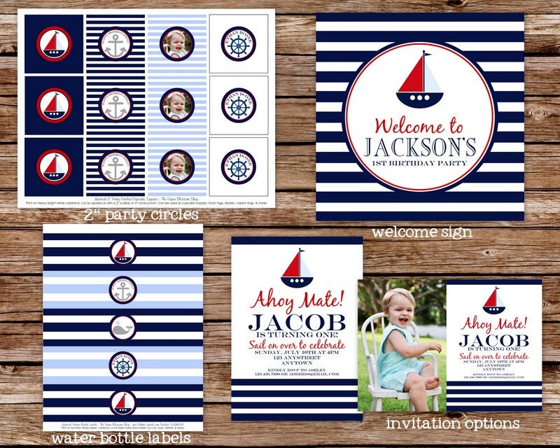 Printable Nautical Birthday Party Package Il_570xn