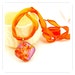Orange Dichroic Fused Glass Pendant