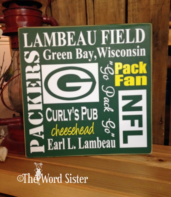 Green Bay Packers Foot Ball Sport Subway 12x12 by TheWordSister