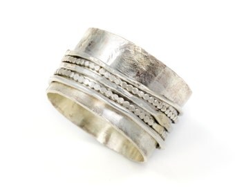 ... Ring -Sterling silver wide spinner ring filigree wide band,spinner ... Ring -Sterling silver wide spinner ring filigree wide band,spinner
