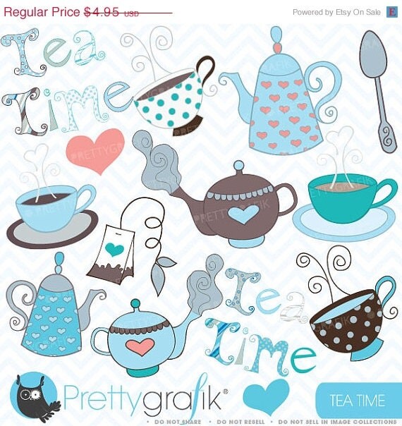 70% OFF SALE Teapot clipart commercial use, vector graphics, digital clip art, digital images - CL406 Il_570xn