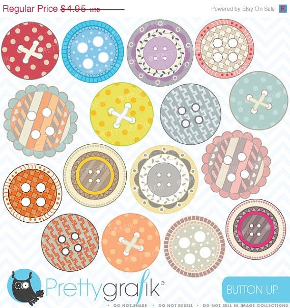 60% OFF Button clipart commercial use, vector graphics, digital clip art, digital images - CL326 Il_570xn