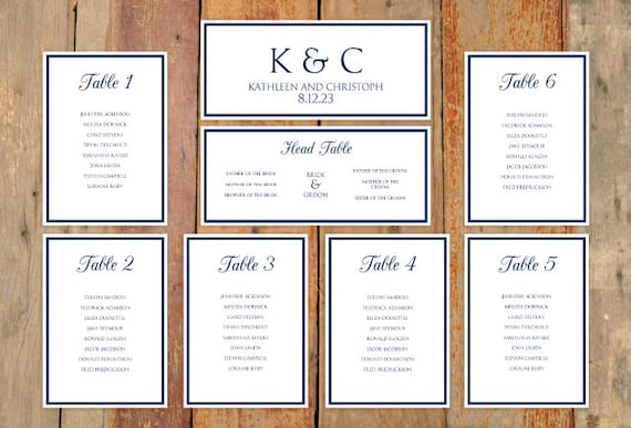 Wedding Seating Chart Template Download By DiyWeddingTemplates