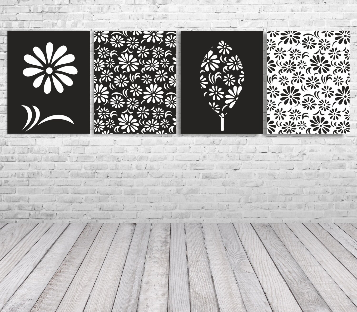 Black White Art, Modern Art, Home Decor,Set of 4 Prints 8x10 , Living