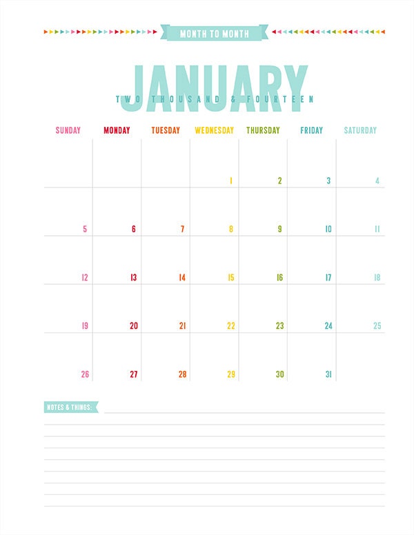 Monthly Planner 2014 Excel Free Download