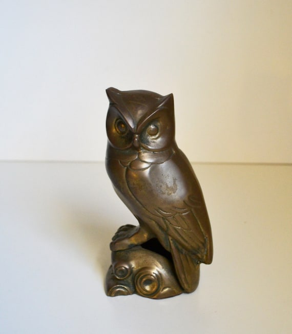 metal owl figurines