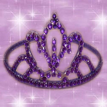 Purple Princess Tiara Purple Wedding Princess by AVCustomDesigns