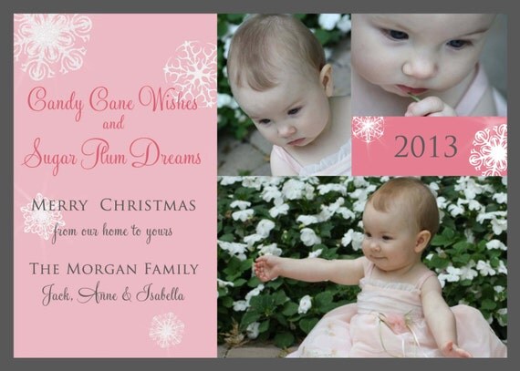 Sugar Plum Dreams Holiday Photo Card Il_570xn
