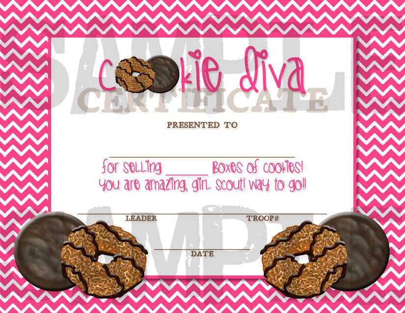 Girl Scout Printable Cookie Award Certificate Editabl - vrogue.co