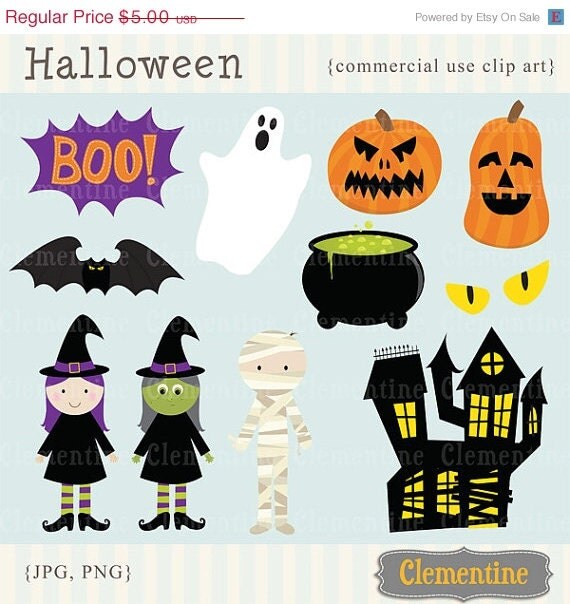 40% OFF SALE Halloween clip art, ghost clip art, pumpkin clip art images, royalty free- Instant Download Il_570xn