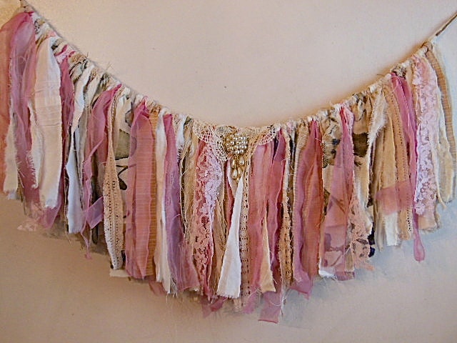 Rag Fringe Banner Fringe Garland Fabric Garland Photo