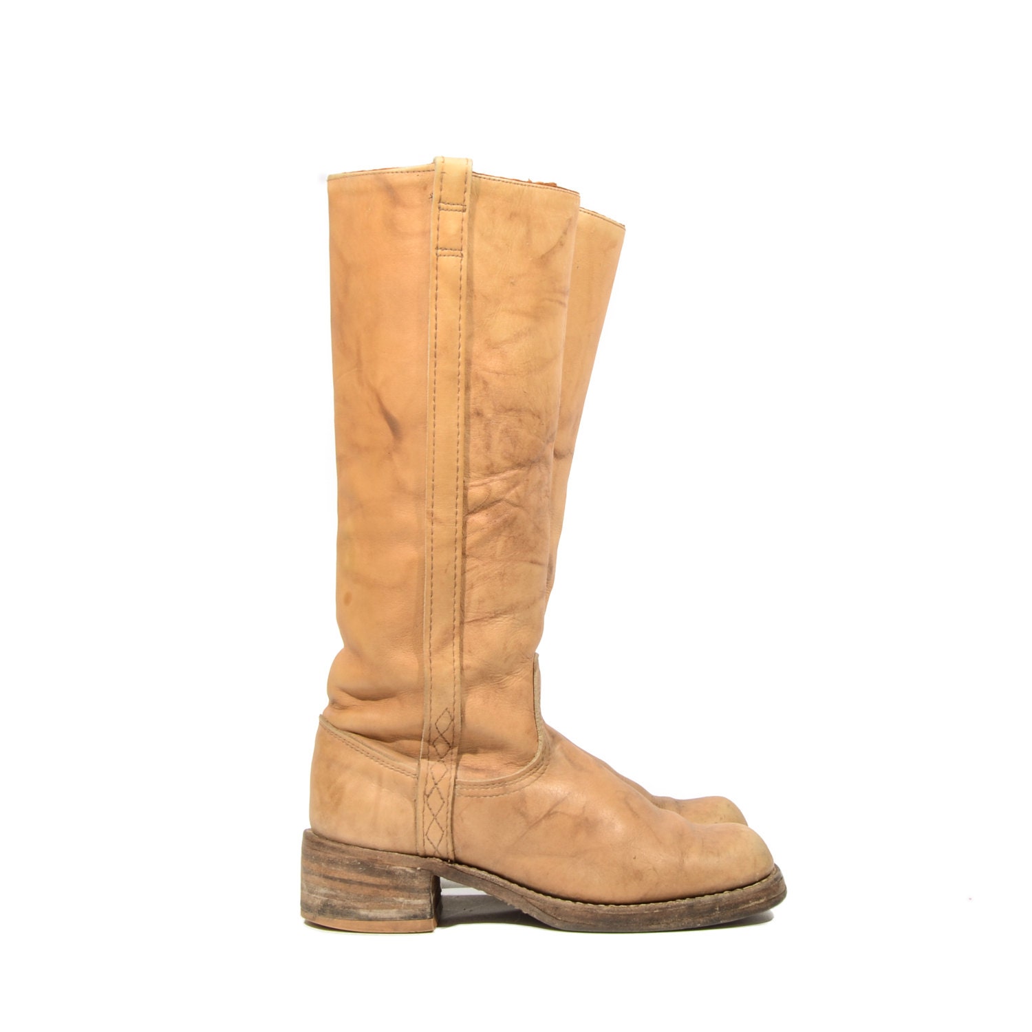 tan square toe boots
