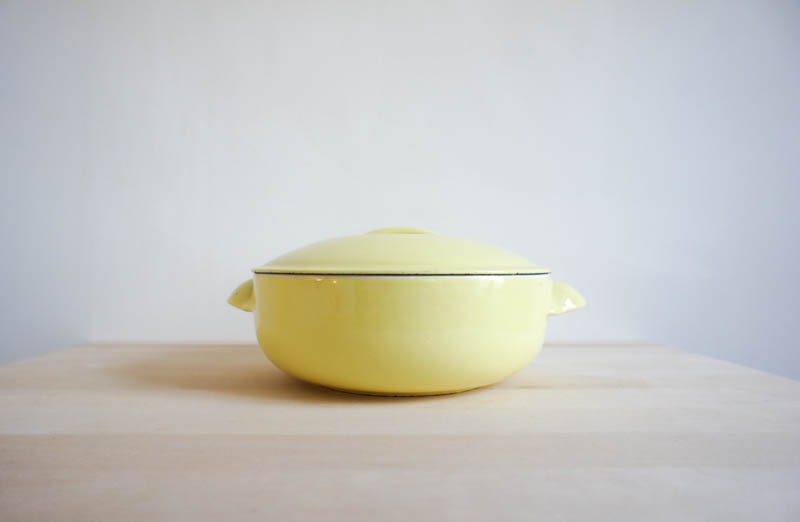 Vintage Le Creuset Casserole Dish // 1950 by FrenchAtticFinds