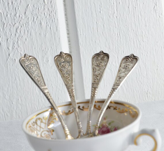 Demitasse spoons vintage Swedish ornated by GrannyHannasCottage