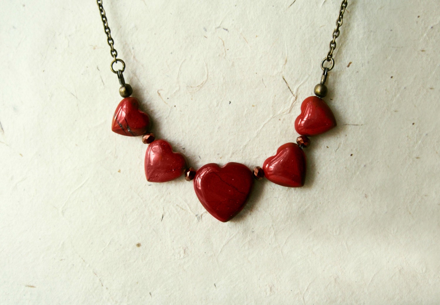 Red Jasper Heart Necklace. Love Jewelry. Graduated Natural Gemstone Necklace. Rustic Boho Jewelry. Unique Valentine's Day Gifts for Her. - PiggleAndPop Red Jasper Heart Necklace. Love Jewelry. Graduated Natural Gemstone Necklace. Rustic Boho Jewelry. Unique Valentine's Day Gifts for Her. - PiggleAndPop