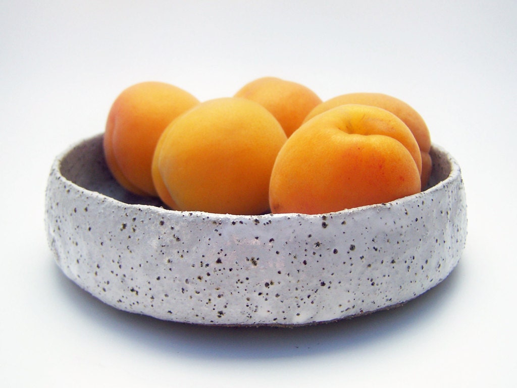 Serving Dish - Stoneware Bowl - Fruit Bowl - Cloud Decoration - Pottery Bowl - susansimonini
