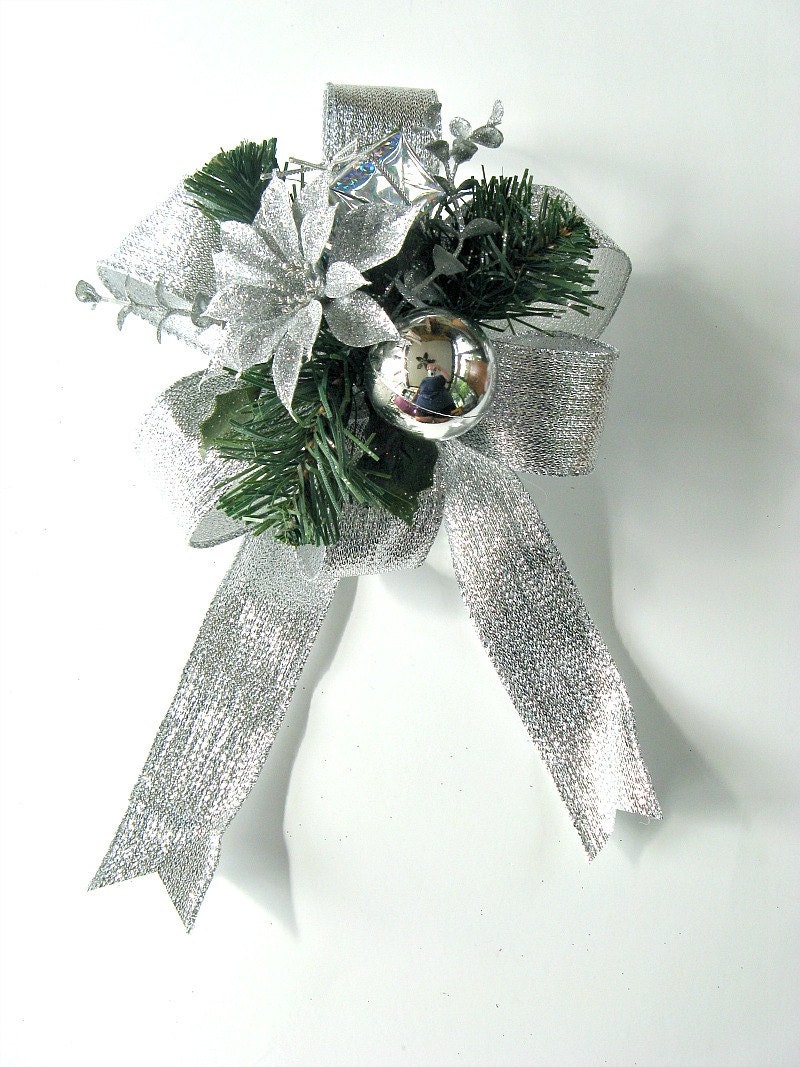 silver christmas bow gift wrap bow holiday by jdsbowcreations silver christmas bow gift wrap bow holiday by jdsbowcreations