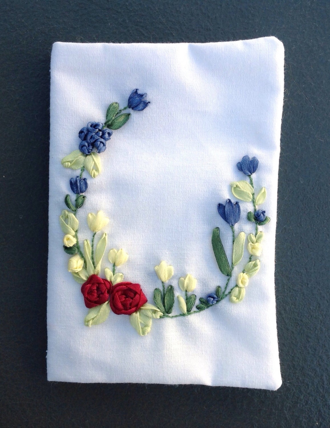 Hand Embroidered Needle Case by ColleensMercantile on Etsy