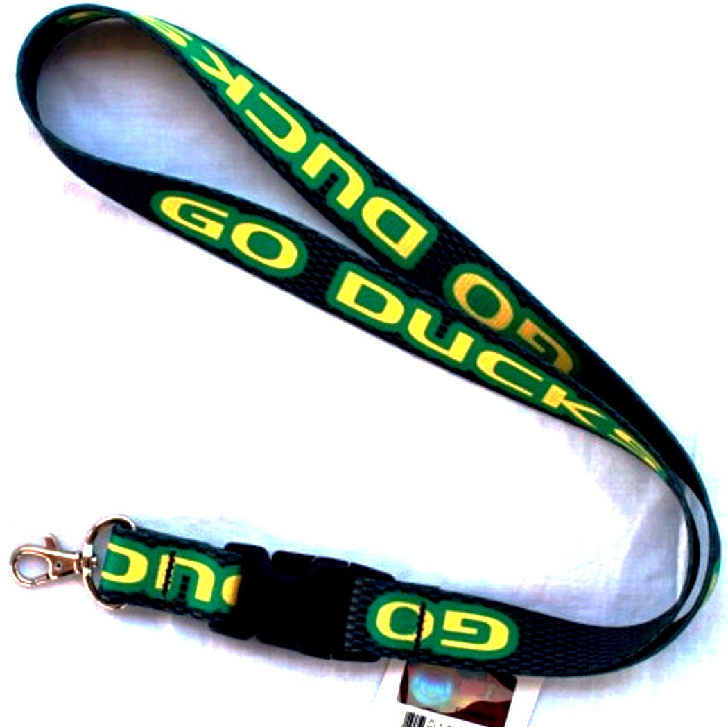 Oregon Ducks licensed lanyard keychain go ducks by teamfreaks