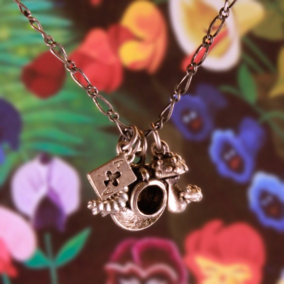 Alice in Wonderland 30" Charm Necklace