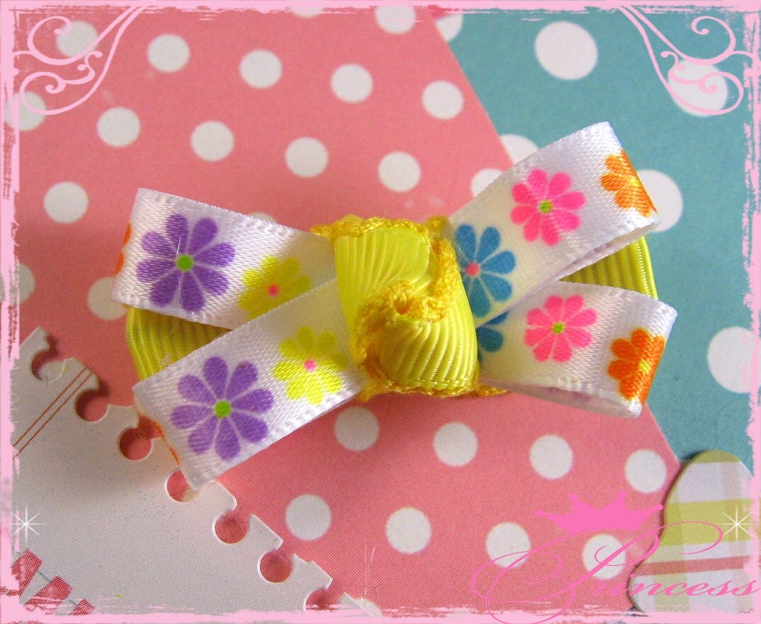 Crazy+Hair+Bows Crazy Daisy Baby Hair Bow / Baby Girl Hairbow / Toddler Hair Bow ...