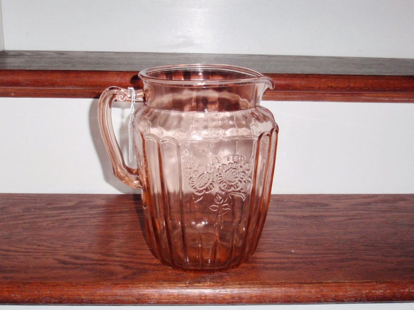ANCHOR HOCKING MAYFAIR Large Pitcher 80 Oz Pink by GlassPalace
