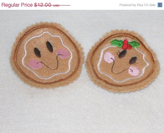 END OF YEAR Christmas boy and girl Gingerbread sucker covers set of 6 Quantity discount Great party favors Il_570xn