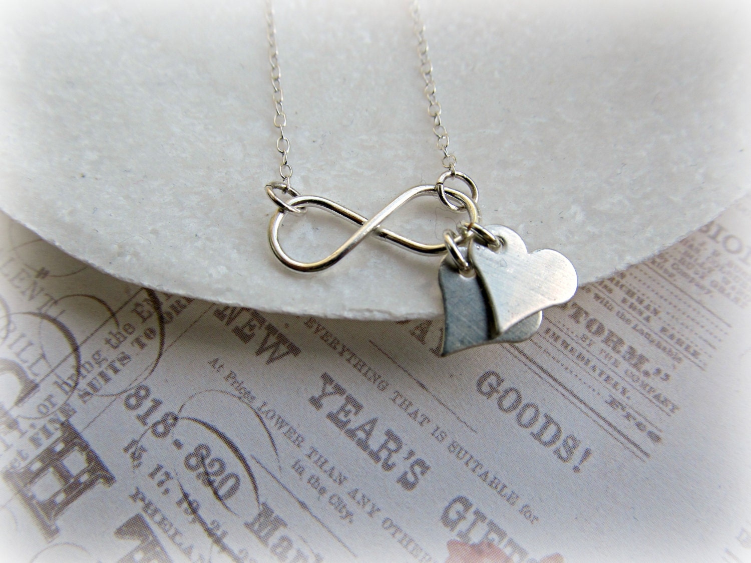 Infinity necklace, Sterling silver infinity necklace, Love necklace - HappyTearsbyMicah