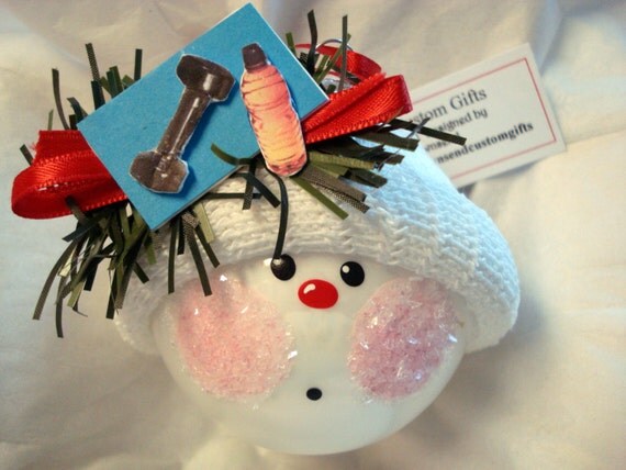 Exercise Christmas Ornament Handmade by TownsendCustomGifts