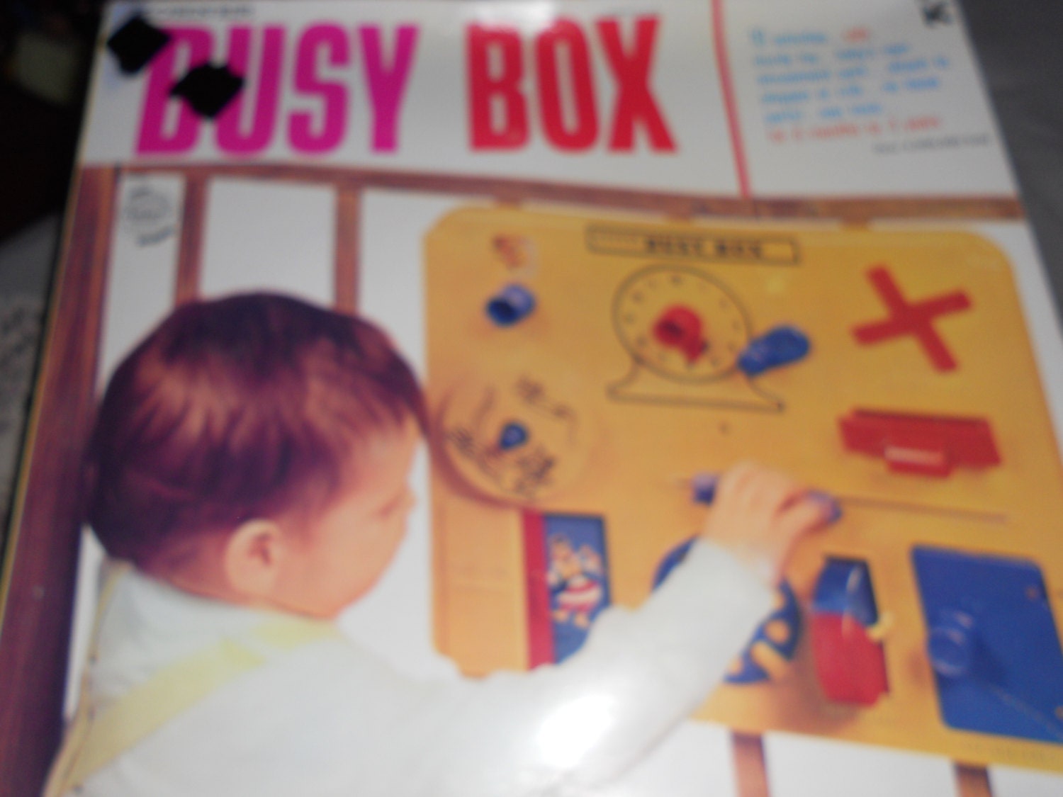 Vintage Busy Box Crib Toy & Box, Classic Kohler Toy from 1971, No. 605