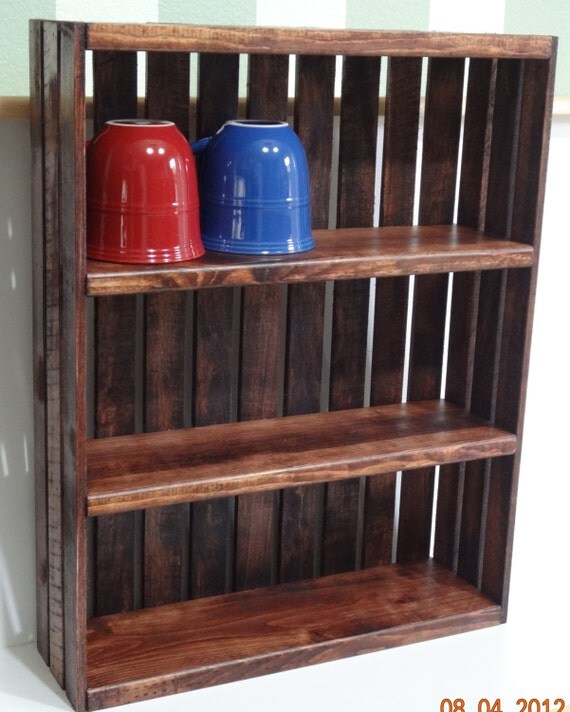 Wooden Crate Style Spice Rack or Knick Knack by DREAMATHEME