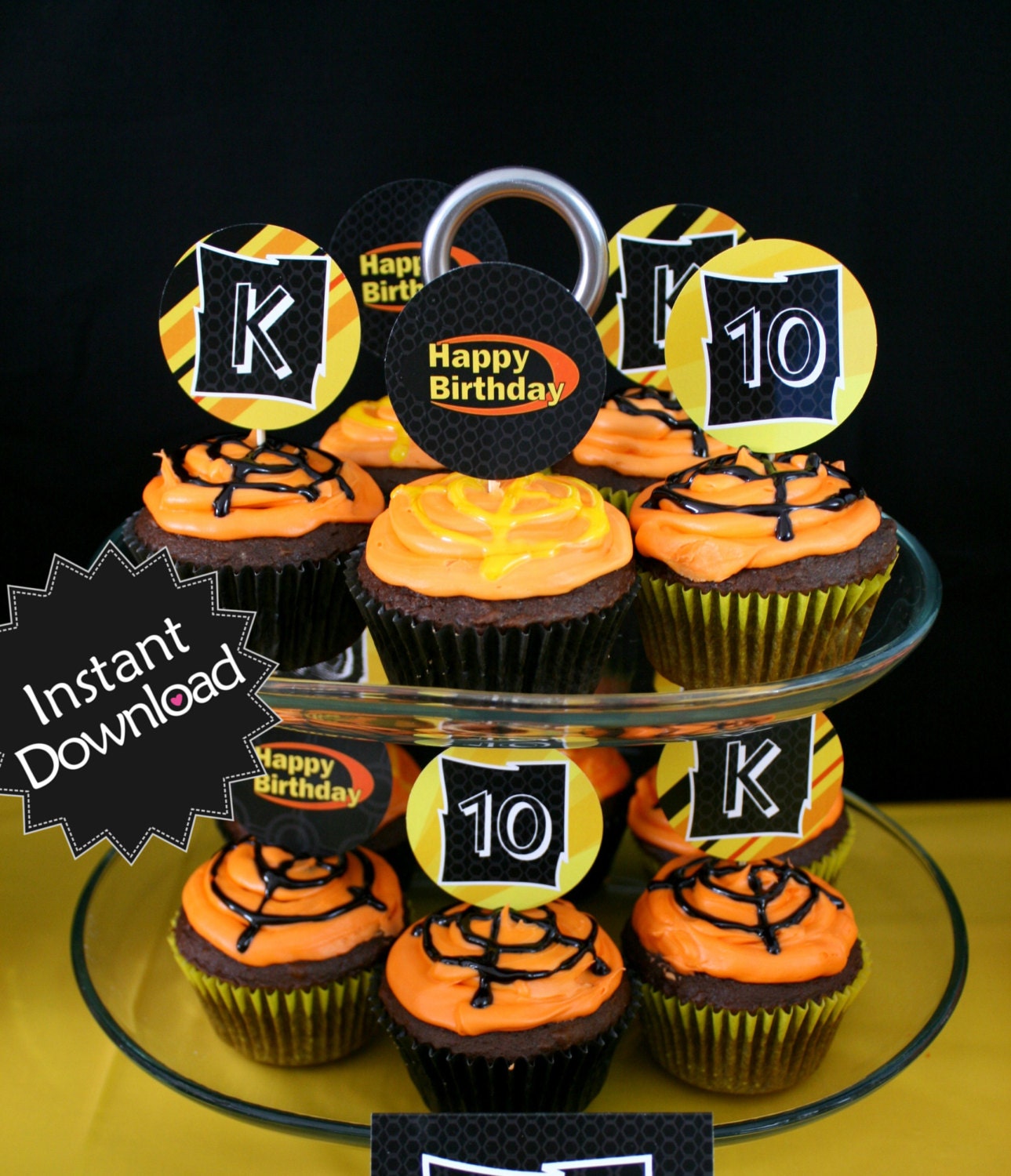 Editable Nerf Party Cupcake Toppers - Instant Download - Editable Toppers or Tags .. nw01 Signature Collection Il_570xn