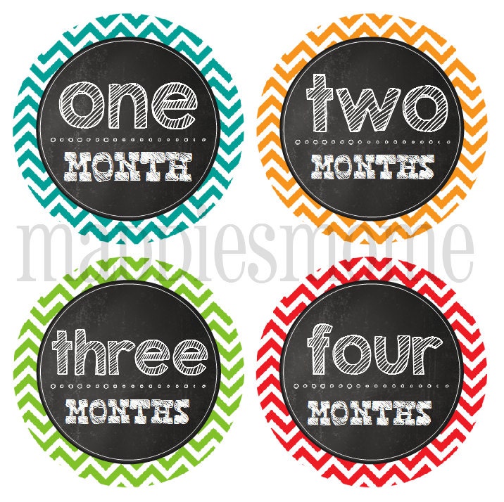 Baby Boy Month Stickers, Monthly Baby Stickers, Milestone Stickers ...