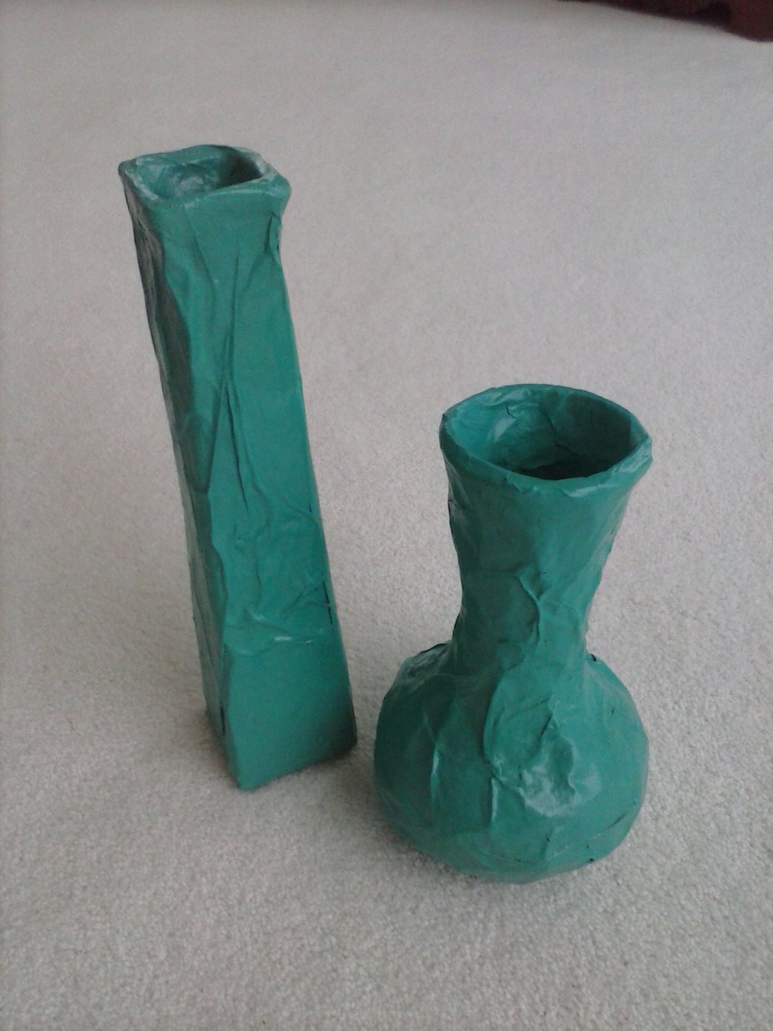 Teal Upcycled Glass Vases-Set of 2 Il_570xn