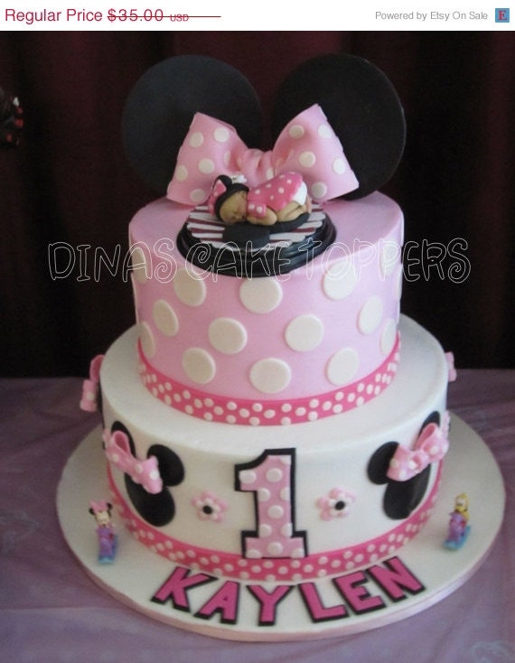 HOLIDAY SALE Baby Shower Mouse Cake Topper favors decorations hot pink ...