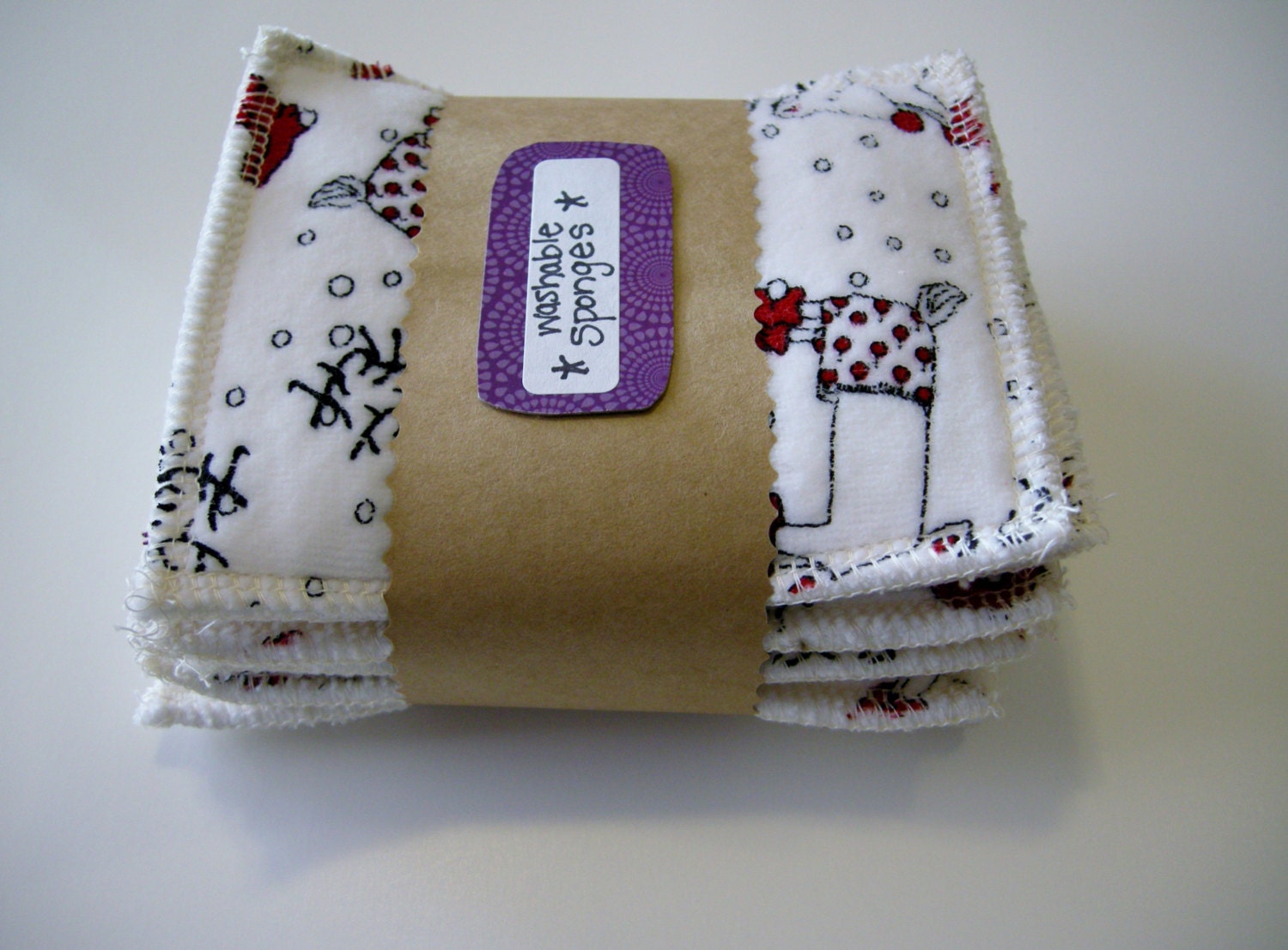 7 Reindeer in boxers cotton velour // THE original washable kitchen sponge // Organic hemp french terry // minimalist // vegan // eco neato