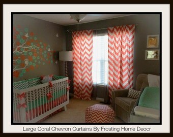 coral curtains on Etsy, a global handmade and vintage marketplace.