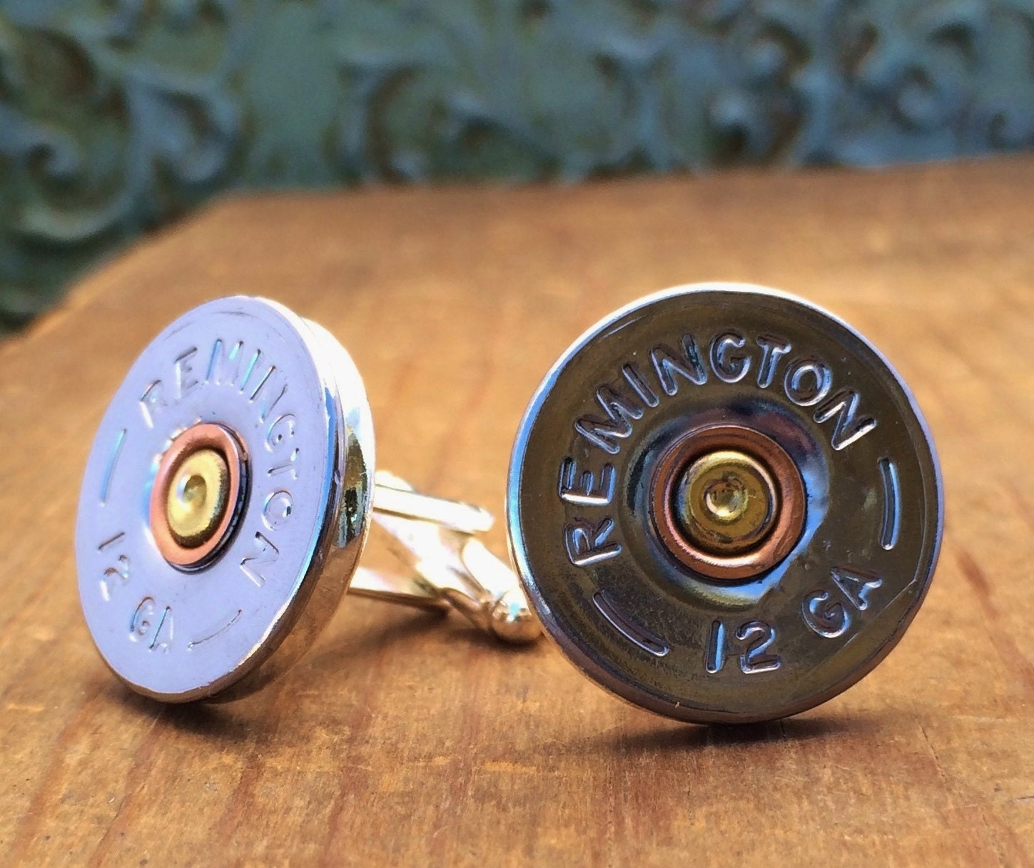Mens Bullet Cufflinks 12 Gauge Cufflinks by RicochetRounds