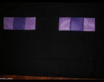 Personalized embroidered Adult enderman inspired Gamer blanket black