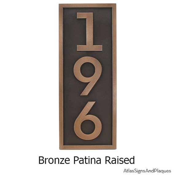 Neutraface Modern House Numbers. Vertical by AtlasSignsAndPlaques