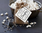 Christmas coal popcorn - black popcorn and black sea salt - edible lump of coal - dellcovespices