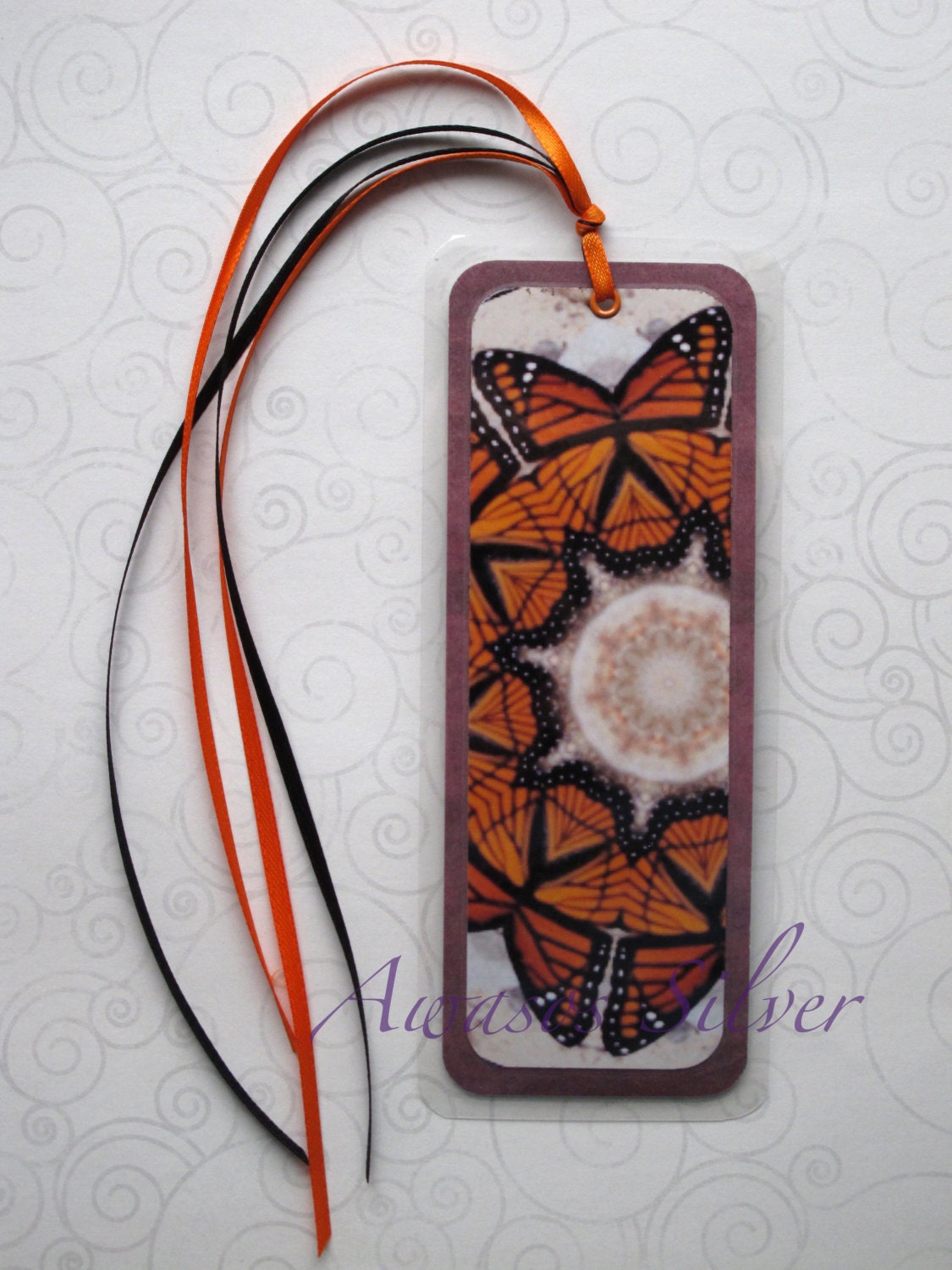 Handmade Laminated Durable Bookmark Monarch Butterfly