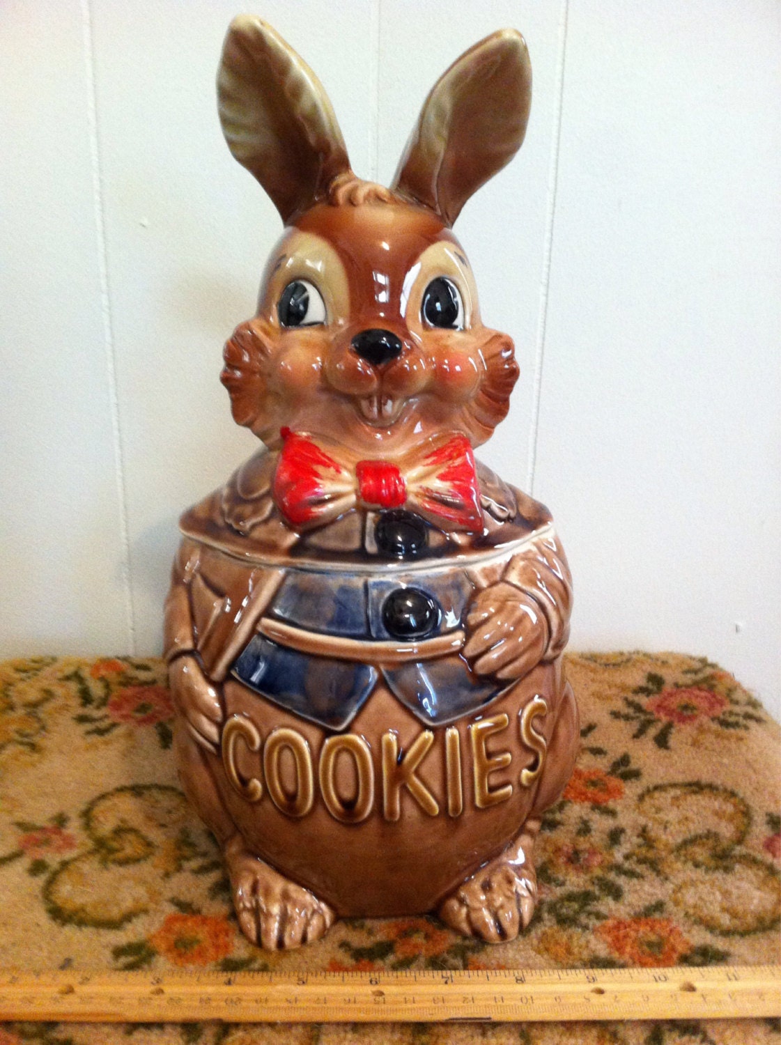 Vintage Bunny Rabbit Cookie Jar By Huckleberrysquirrel On Etsy