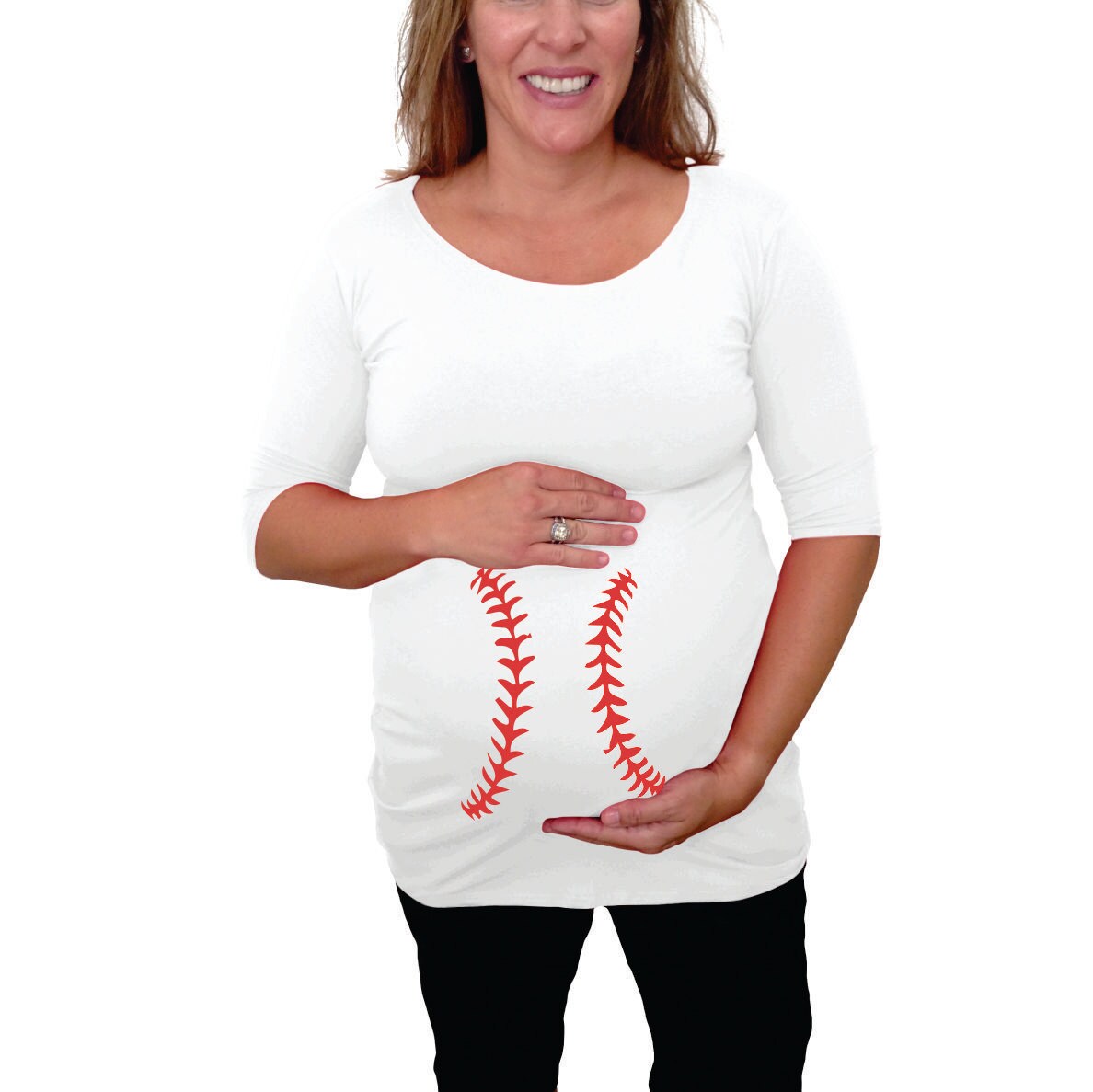 maternity baseball tee