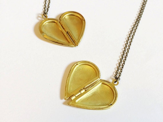 Best Friends Necklace My Other Half Heart Locket Necklace Set