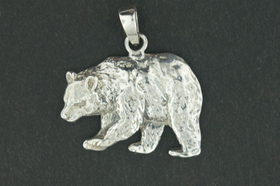 Bear Pendant In Sterling Silver By LeDragonArgente On Etsy